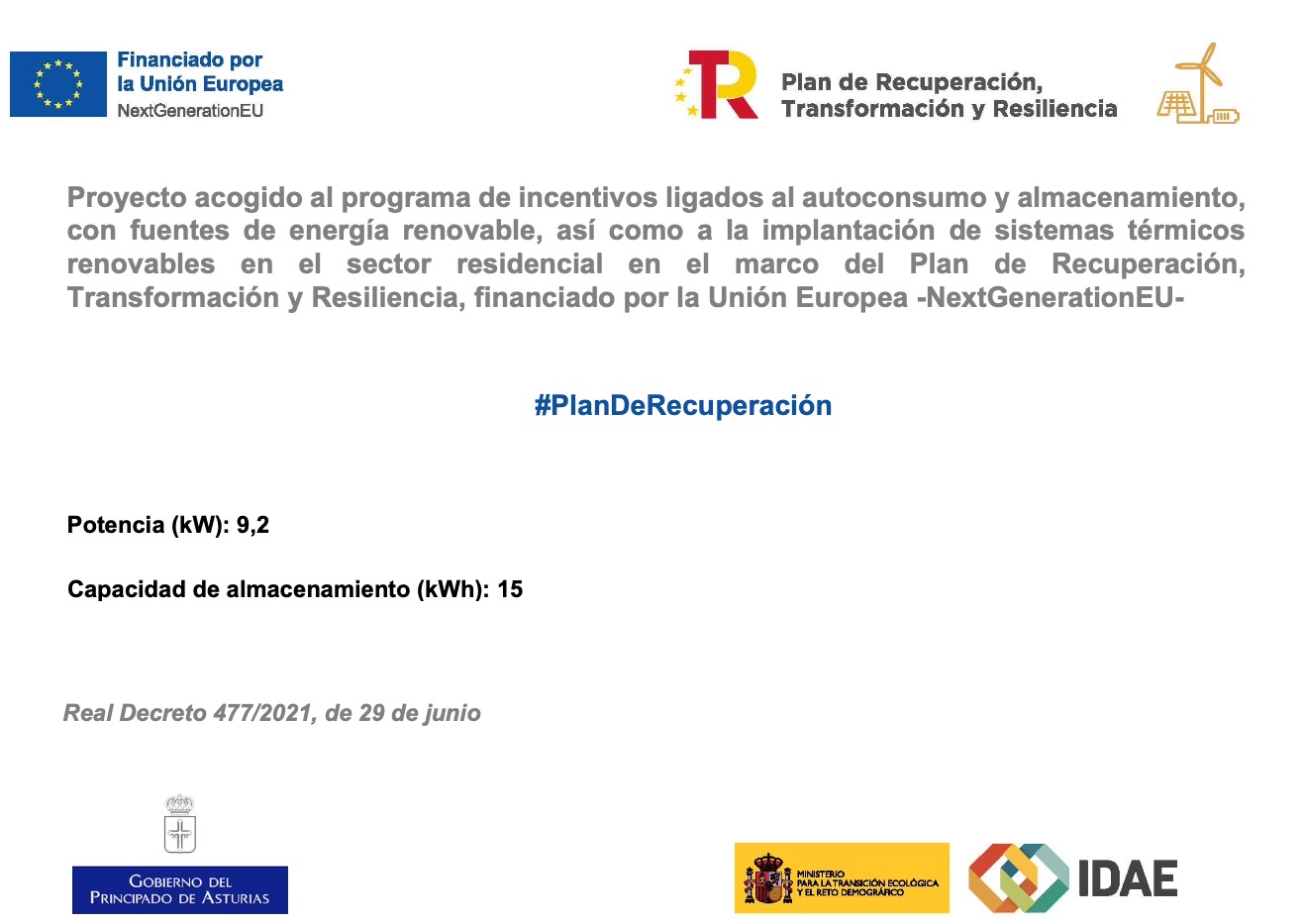 Plan de recuperación